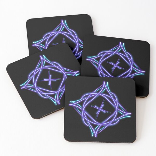 Item preview, Violet four pointed star, abstract art designed and sold by Meo Design.