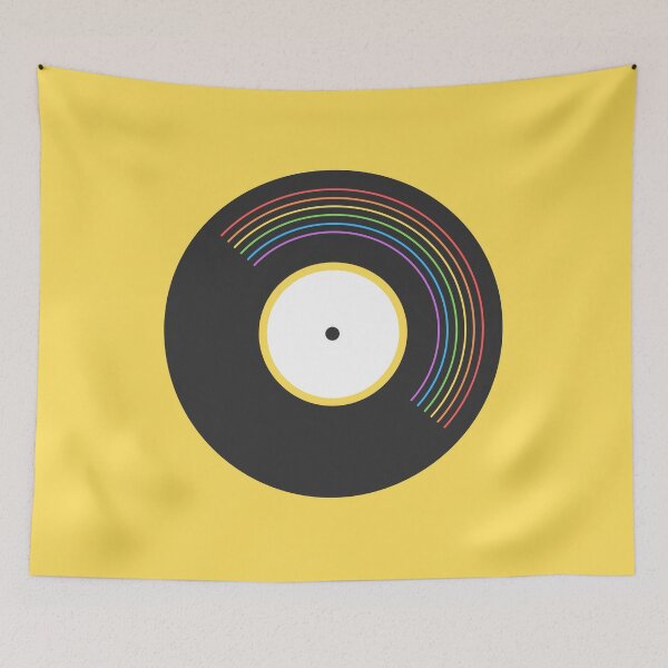Item preview, Pride Rainbow Vinyl Record Yellow designed and sold by littlecornershop.