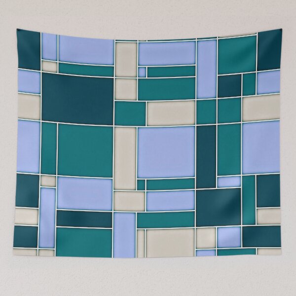 Item preview, Blue Tones Mosaic Pattern designed and sold by antevasinart.