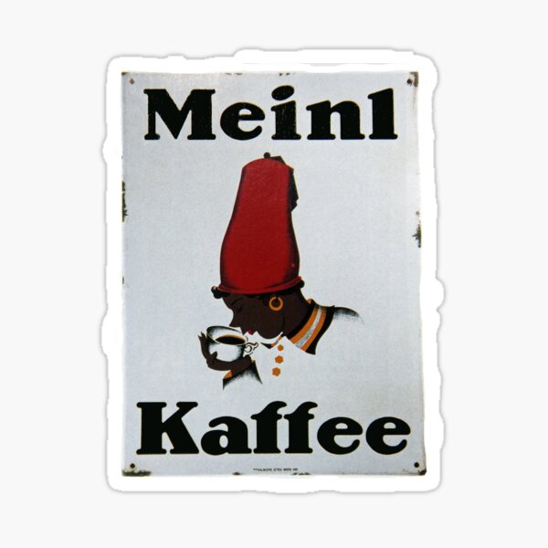 MEINEL KAFFEE, vintage German 1920s advertisement Sticker
