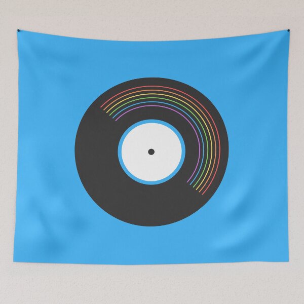 Item preview, Pride Rainbow Vinyl Record Blue designed and sold by littlecornershop.