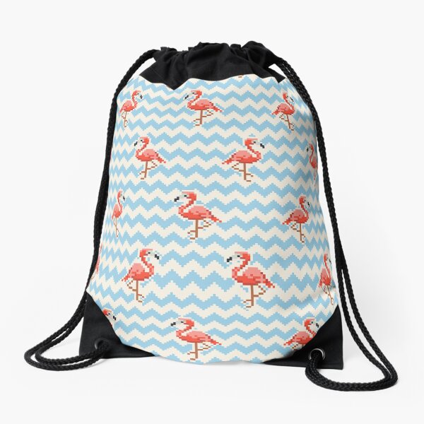 Flamingos! Drawstring Bag
