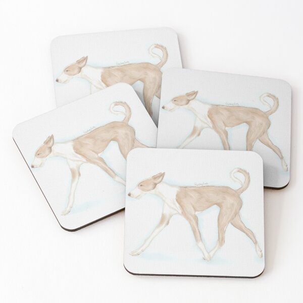 Item preview, Red and White Ibizan Hound Watercolor designed and sold by YitingZarts.