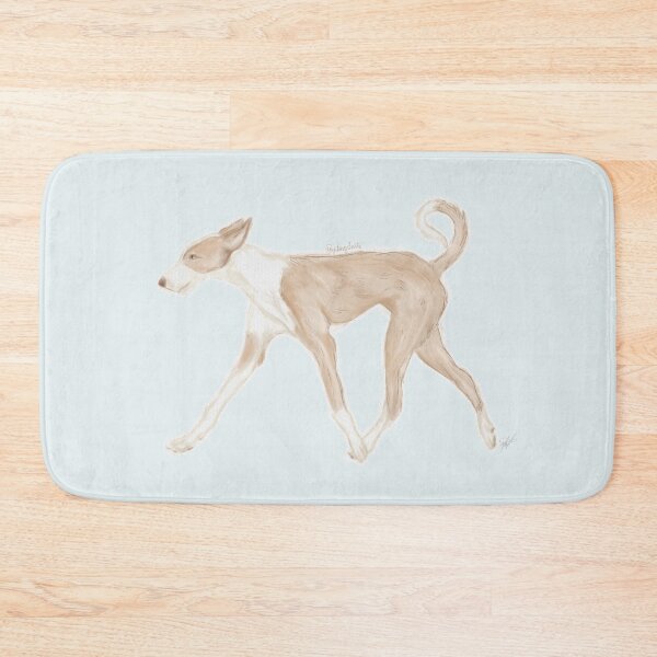 Item preview, Red and White Ibizan Hound Watercolor designed and sold by YitingZarts.