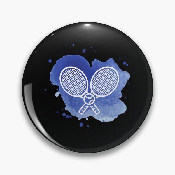 Item preview, Tennis Racquets Watercolor Blue Sticker designed and sold by verarheaf9.