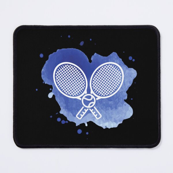 Item preview, Tennis Racquets Watercolor Blue Sticker designed and sold by verarheaf9.