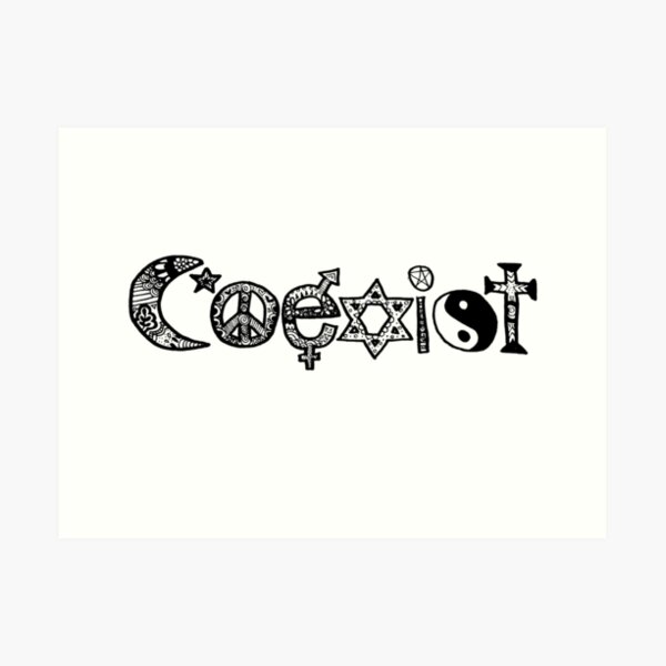 "Coexist" Zentangle Art Print