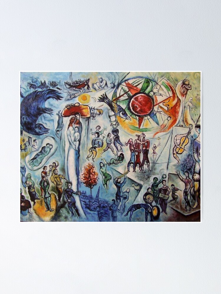 "Die Schöpfung der Menschenkunst von Marc Chagall Classic Draw" Poster