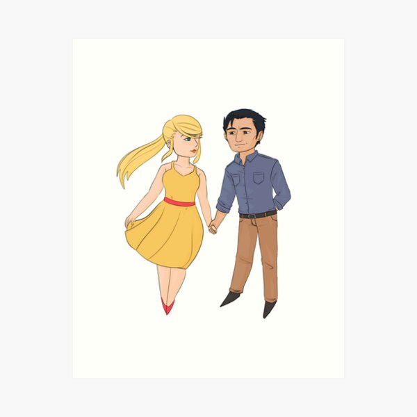 Item preview, Adam and Samus - Dance designed and sold by DanaNDrawings.