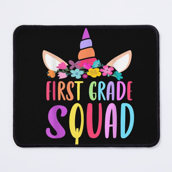 Item preview, First Grade Squad Unicorn Rainbow colors Back to School Girl T-Shirt designed and sold by BreeseLindberg.