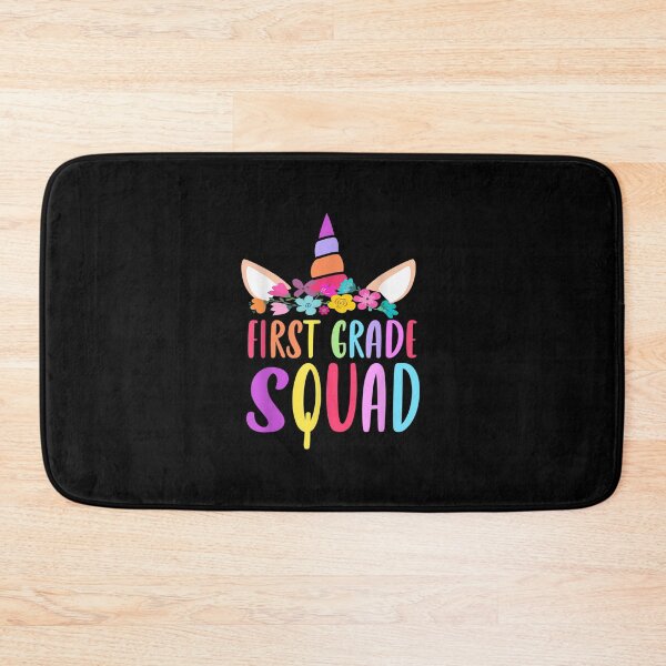 Item preview, First Grade Squad Unicorn Rainbow colors Back to School Girl T-Shirt designed and sold by BreeseLindberg.