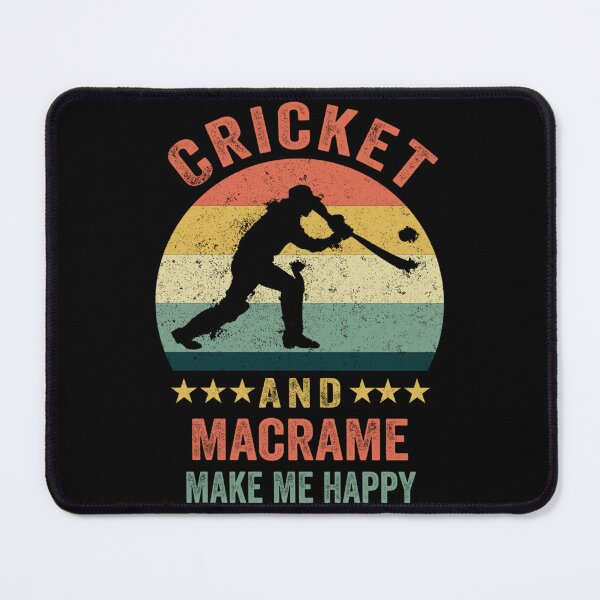 Item preview, Cricket And Macrame Make Me Happy Funny Gift Cricket Player Macrame Lover Retro Vintage Di designed and sold by kerritoniap2g.