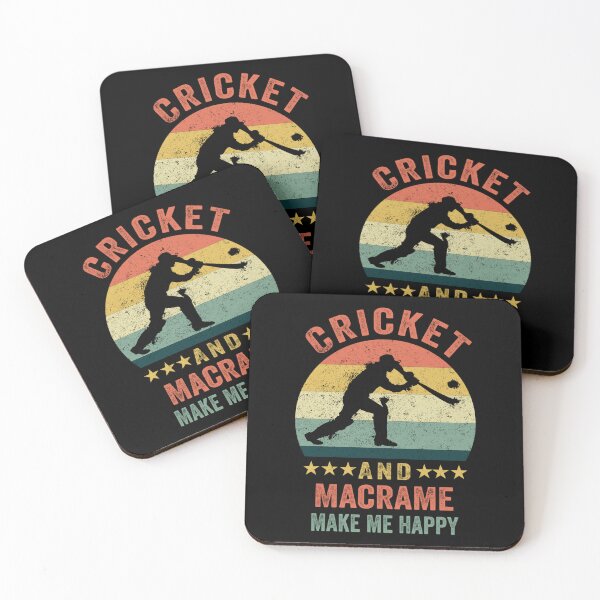 Item preview, Cricket And Macrame Make Me Happy Funny Gift Cricket Player Macrame Lover Retro Vintage Di designed and sold by kerritoniap2g.