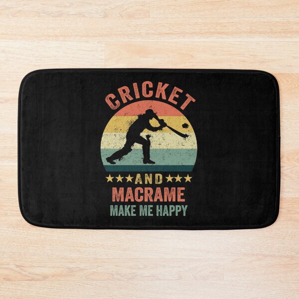Item preview, Cricket And Macrame Make Me Happy Funny Gift Cricket Player Macrame Lover Retro Vintage Di designed and sold by kerritoniap2g.