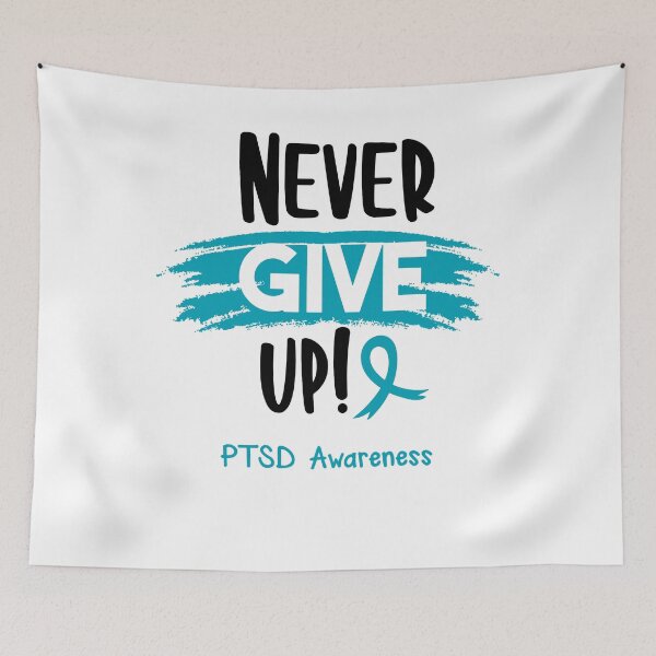 Item preview, PTSD Warrior - PTSD Awareness - Never Give Up! designed and sold by Robbsyn.