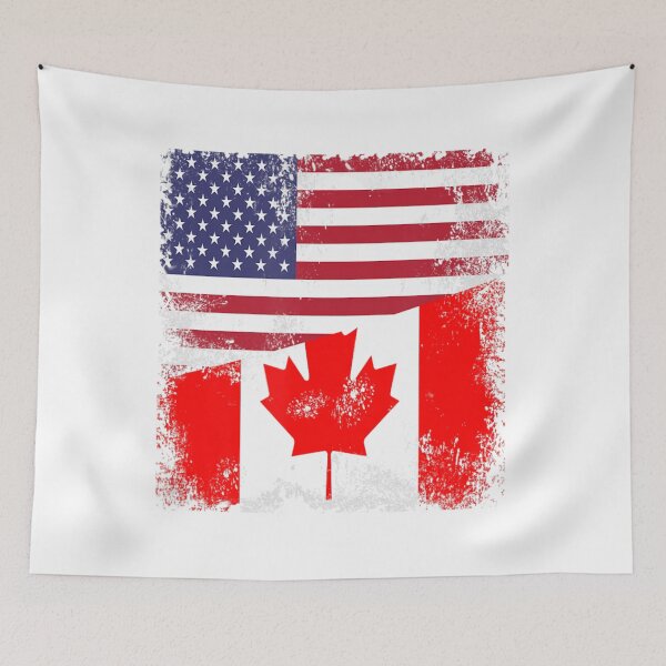 Item preview, Half Canadian Flag Vintage Canada Usa designed and sold by sillyshirtsra.