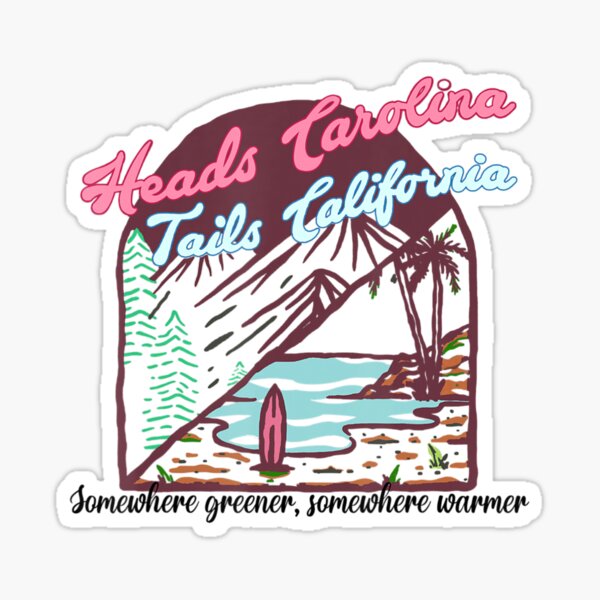Aperçu de l'œuvre Têtes Carolina Tail California Western Summer Beach Paradise créée et vendue par sillyshirtsra.
