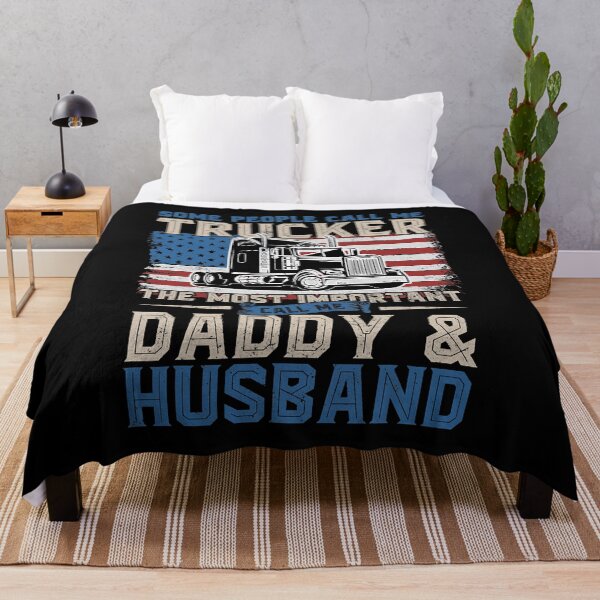 Item preview, Some People Call Me Trucker The Most Important Call Me Daddy And Husband Truck Driver Trucker Dad Husband US Flag designed and sold by GardNewerd.