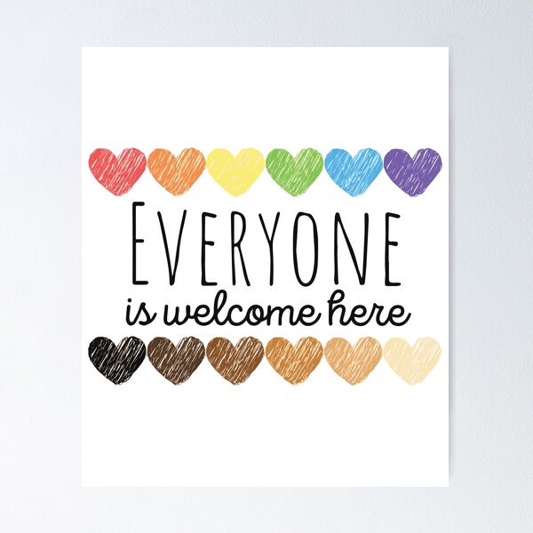 Item preview, All Are Welcome Here Gift - Everyone is welcome here flag gift designed and sold by YaliliArt.