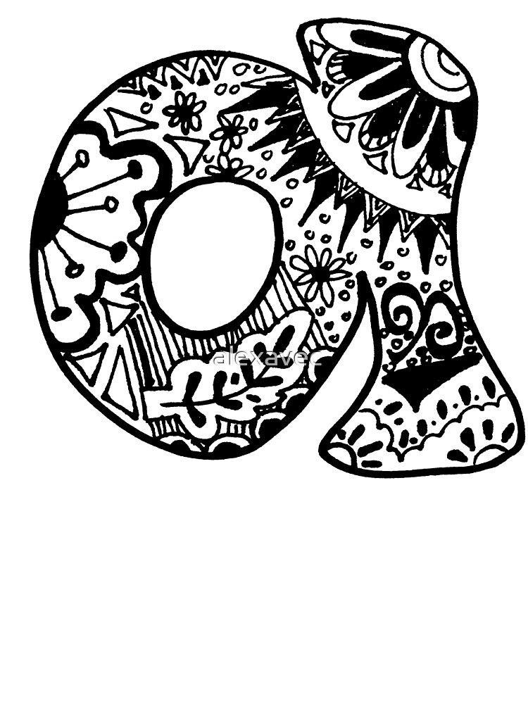 hipster letter a zentangle by alexavec redbubble