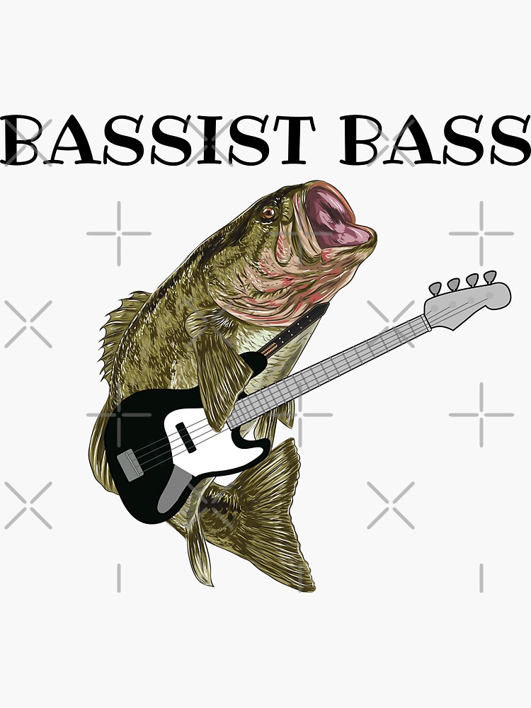 Funny Playin' Bass Guitar Player Gift Bass Fish Fishing Tee - Funny Bass  Guitar Player - Posters and Art Prints