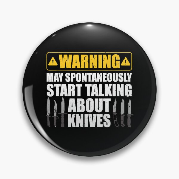 Item preview, Warning May Spontaneously Start Talking About Knives Funny Butchers designed and sold by xmjajd.