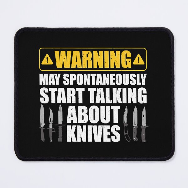 Item preview, Warning May Spontaneously Start Talking About Knives Funny Butchers designed and sold by xmjajd.