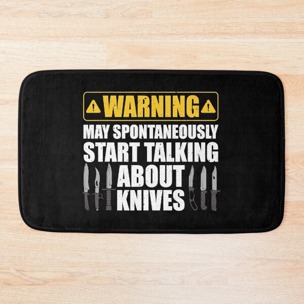 Item preview, Warning May Spontaneously Start Talking About Knives Funny Butchers designed and sold by xmjajd.