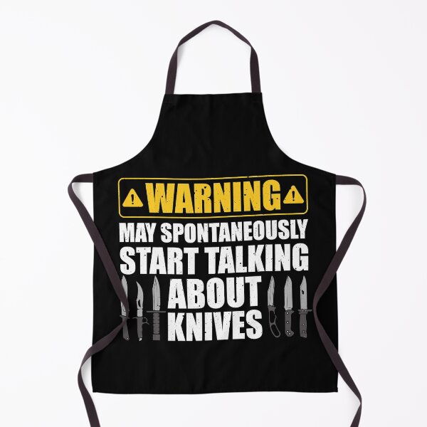 Item preview, Warning May Spontaneously Start Talking About Knives Funny Butchers designed and sold by xmjajd.