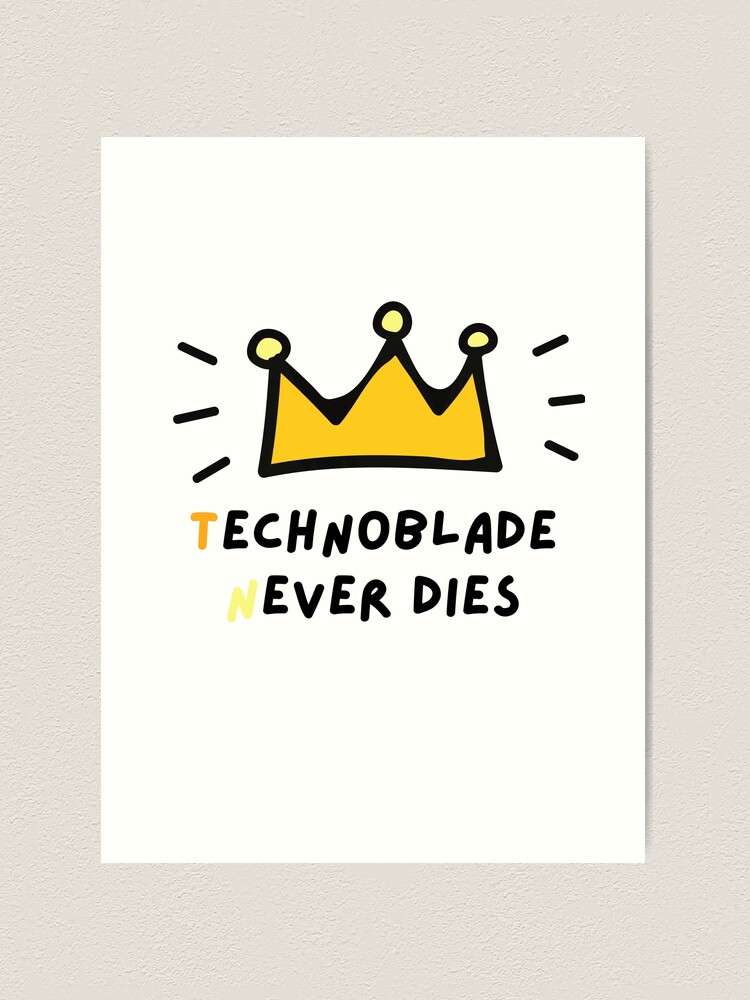 Technoblade never dies. Sticker for Sale by InniCat