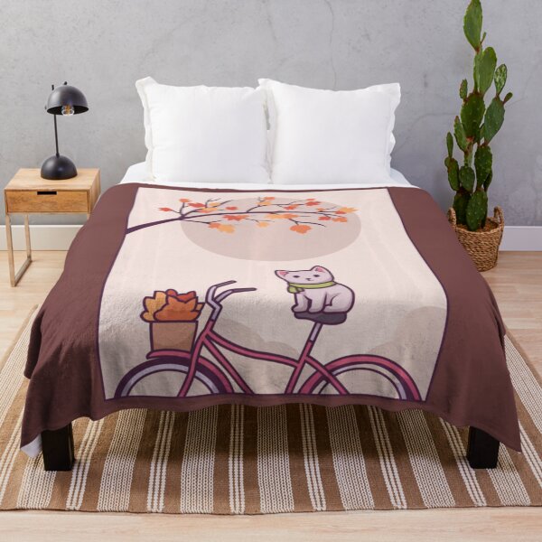 Item preview, Meowtiful Autumn, Cat Sitting On A Bycicle designed and sold by PauloDen.