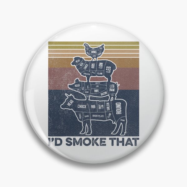 Item preview, I'd Smoke That Beef Pork Chicken Butcher Cut Funny Grilling designed and sold by xmjajd.