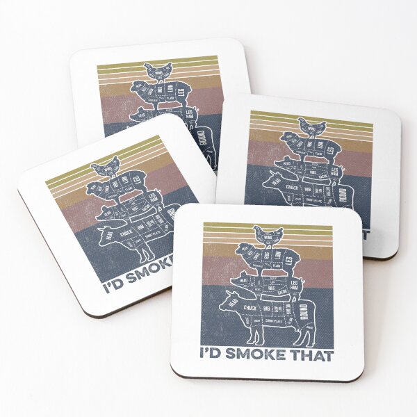 Item preview, I'd Smoke That Beef Pork Chicken Butcher Cut Funny Grilling designed and sold by xmjajd.