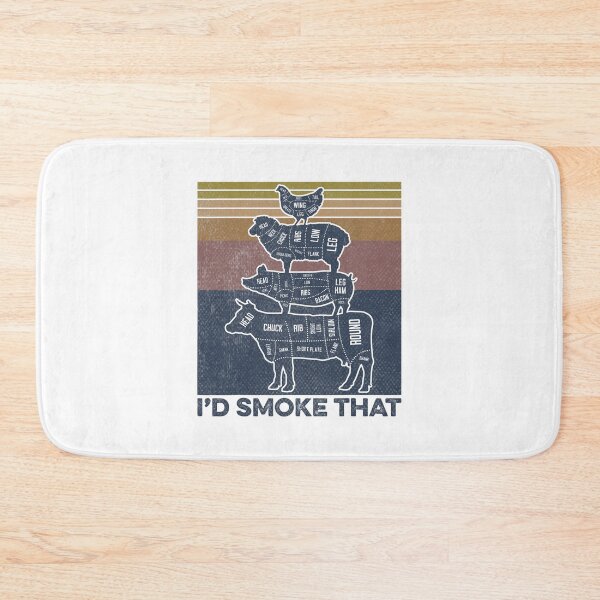 Item preview, I'd Smoke That Beef Pork Chicken Butcher Cut Funny Grilling designed and sold by xmjajd.
