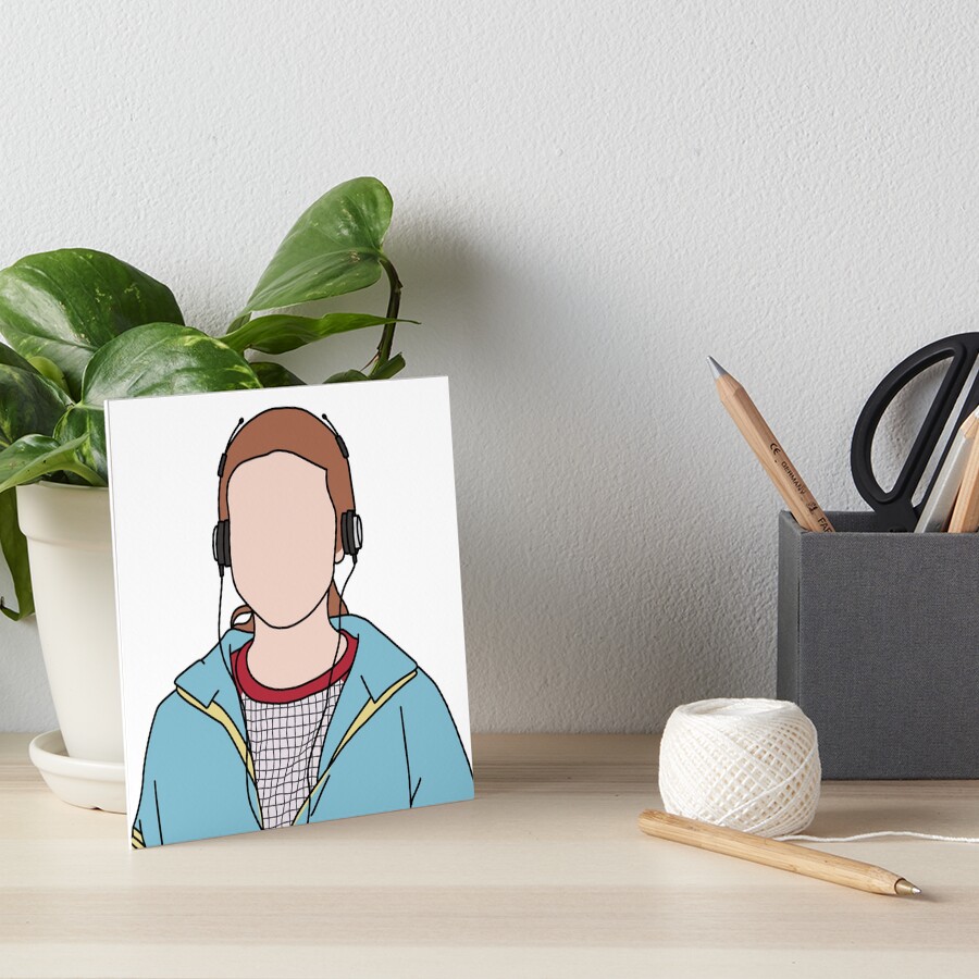 "Stranger Things Season 4 Max wearing headphones" Art Board Print for