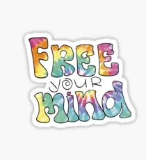 Tiedye Free Your Mind Quote Sticker