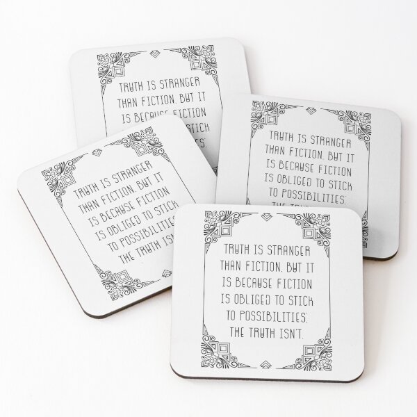 Item preview, Mark Twain Quote - Truth is stranger than fiction, but it is because fiction is obliged to stick to possibilities; the truth isn’t. designed and sold by violet-hope.