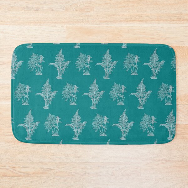 Item preview, Ice Gray Ferns On Teal Background designed and sold by burbankdesigns.