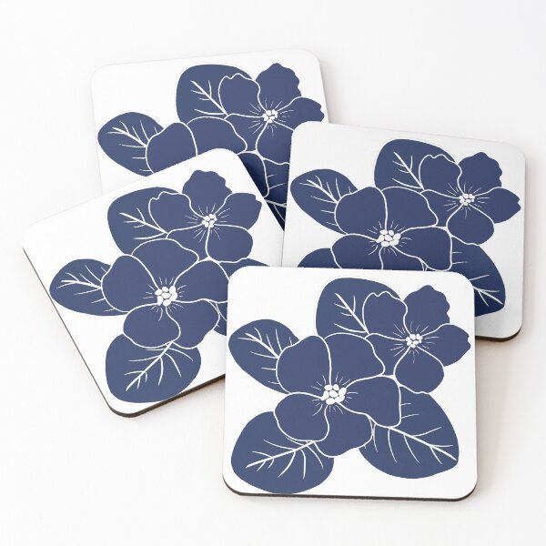 Item preview, Blue African Violets on a white background designed and sold by anaskwi.