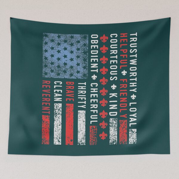 Item preview, Vintage US America Flag Scouting Scout Law designed and sold by CuongMomloe.