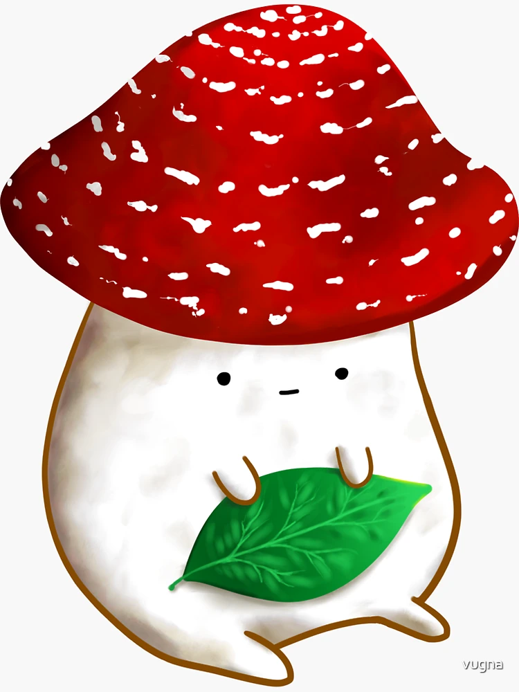 Emotional Support Mushroom Friend Sticker for Sale by Kwanita Kepe