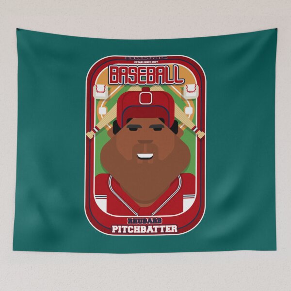 Item preview, Baseball Red Blue White - Rhubarb Pitchbatter - Hayes version     designed and sold by SamanaPitts.