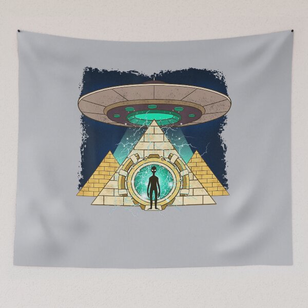 Item preview, Ancient Astronaut Egyptian Pyramid Alien Conspiracy Theory designed and sold by QatesBesia.