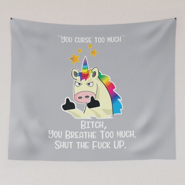 Item preview, Angry Cussing Cursing Unicorn designed and sold by QatesBesia.