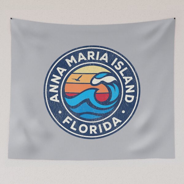 Item preview, Anna Maria Island Florida Fl Vintage Nautical Waves designed and sold by QatesBesia.