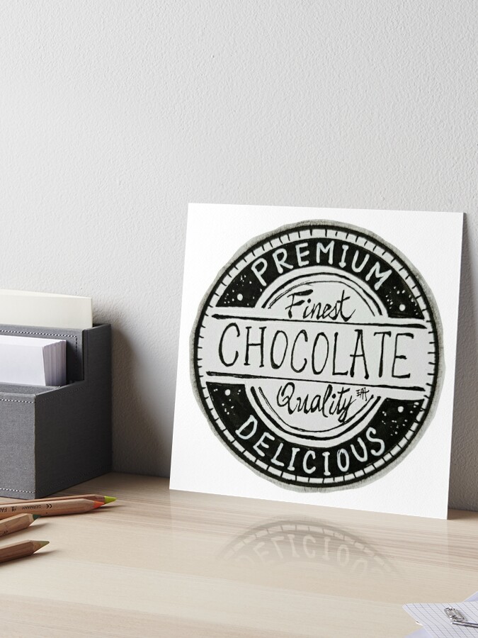 Chocolate Premium Quality - Vintage Retro logo Stamp nostalgic