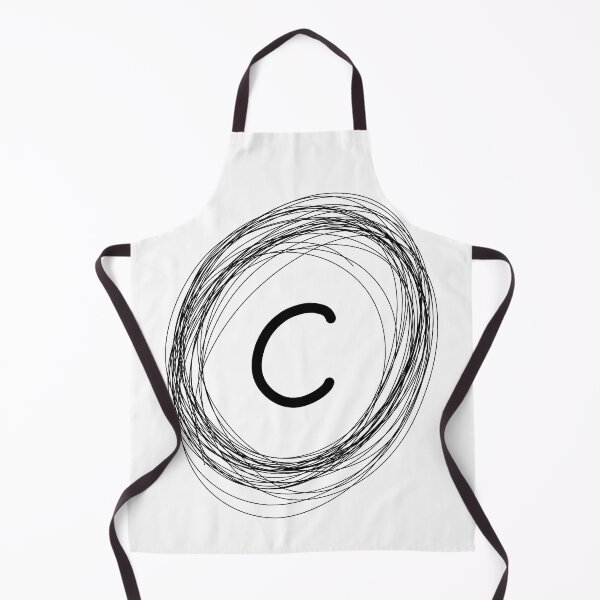 Item preview, C circle squiggle border monogram  designed and sold by Words-Artist.