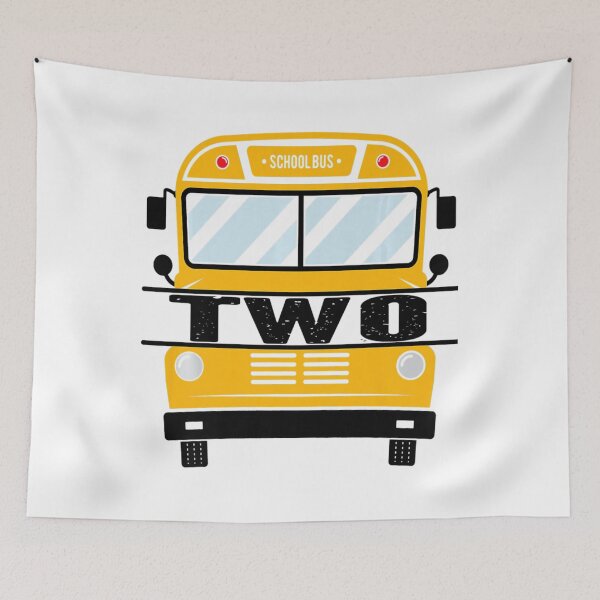 Item preview, Kids Two (2) Year Old 2Nd Birthday School Bus Theme Kids Party designed and sold by wickeddecent.