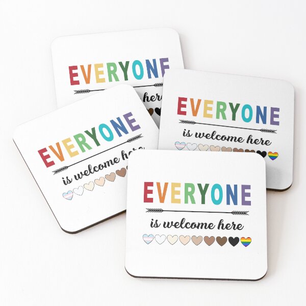 Item preview, All Are Welcome Here - Everyone is welcome here flag gift designed and sold by YaliliArt.