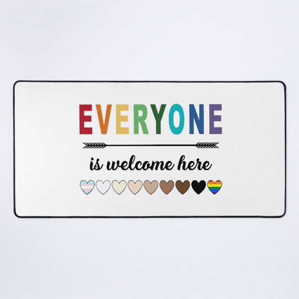 Item preview, All Are Welcome Here - Everyone is welcome here flag gift designed and sold by YaliliArt.